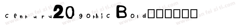 century20gothic Bold字体转换